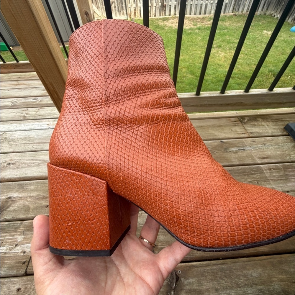 Used Dries Van Noten Snake Embossed Bootie